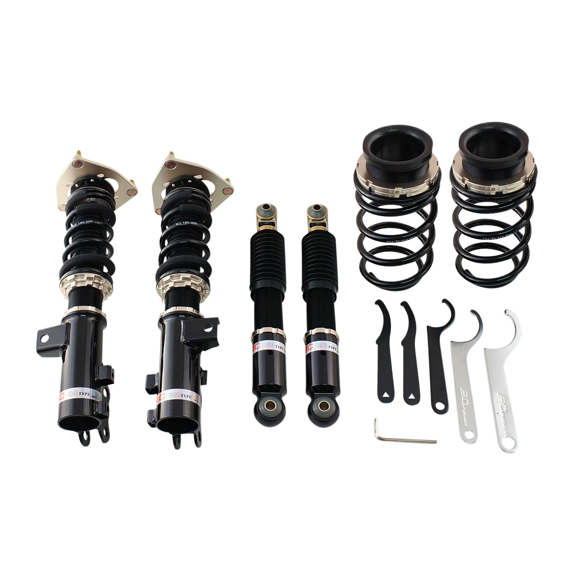 BC Racing BR Series coilovers on white background